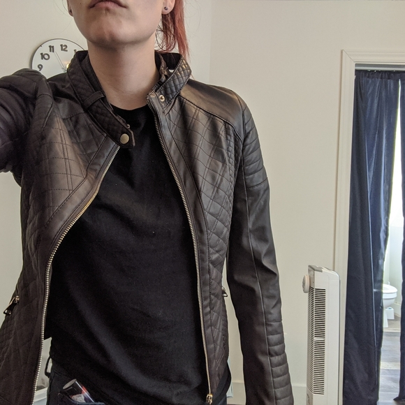 Vegan Leather Jacket - chocolate brown - Ci Sono - Picture 4 of 6